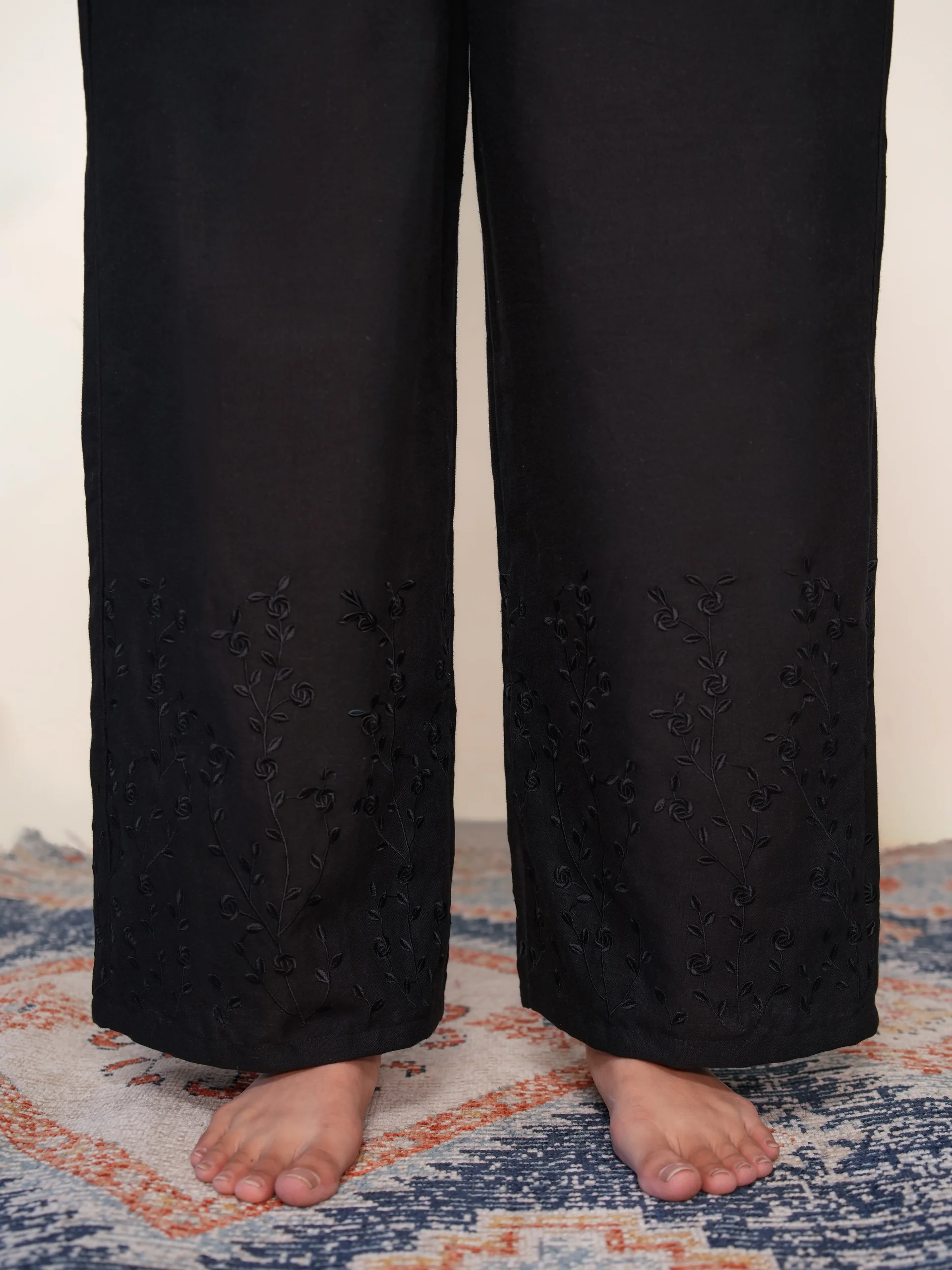 Chaaya Embroidered Bell Sleeved Kurta Set view 5