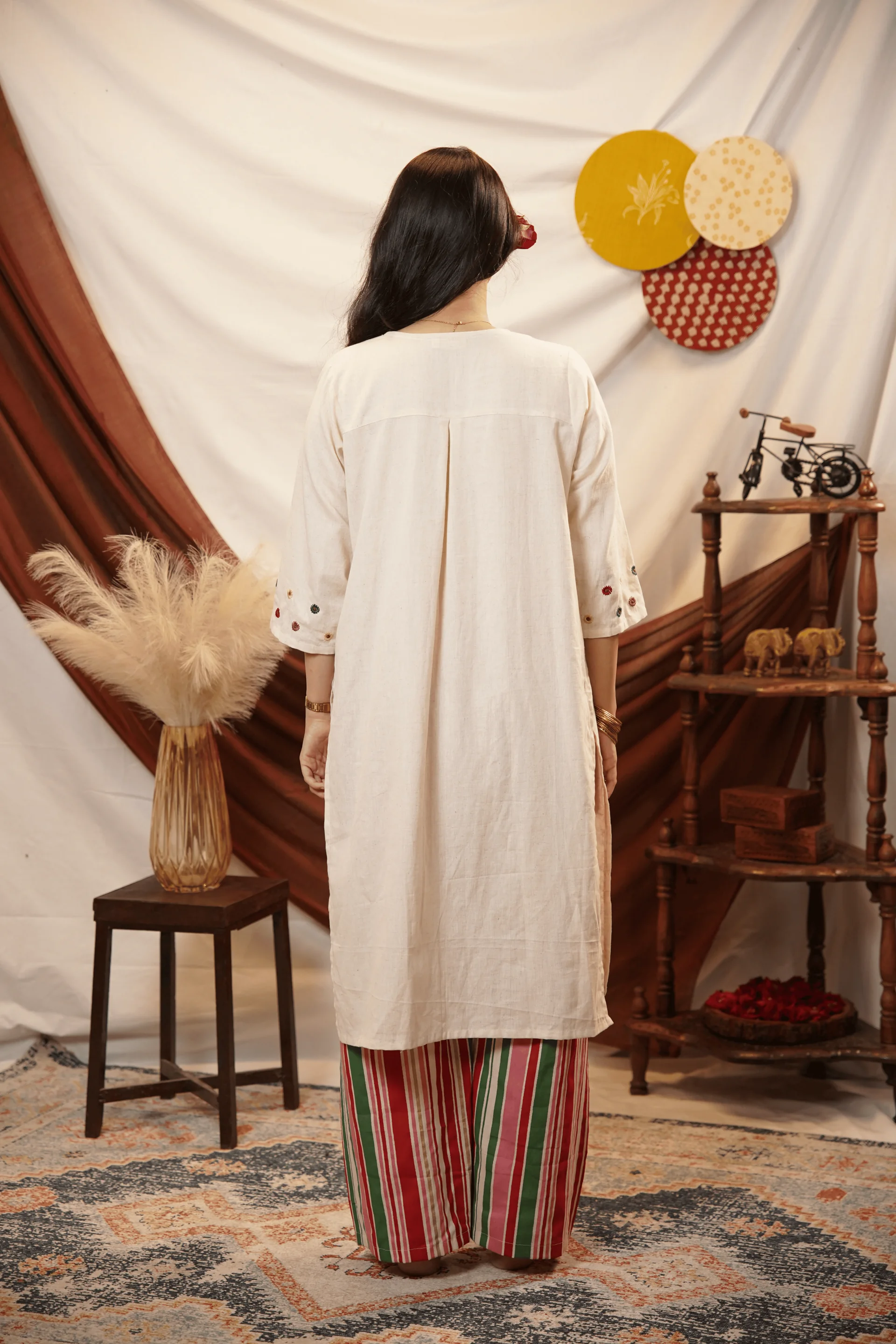 Vasanti Embroidered Kurta Set view 2