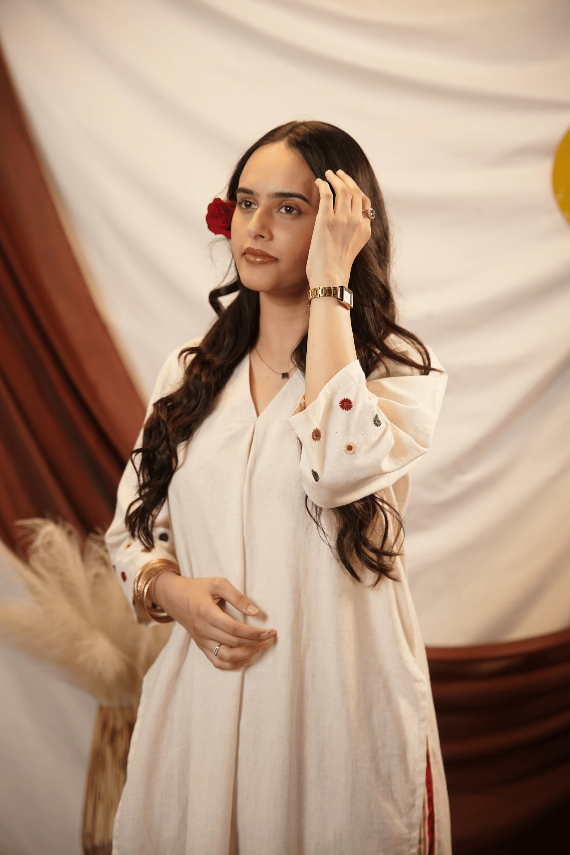 Vasanti Embroidered Kurta Set view 3