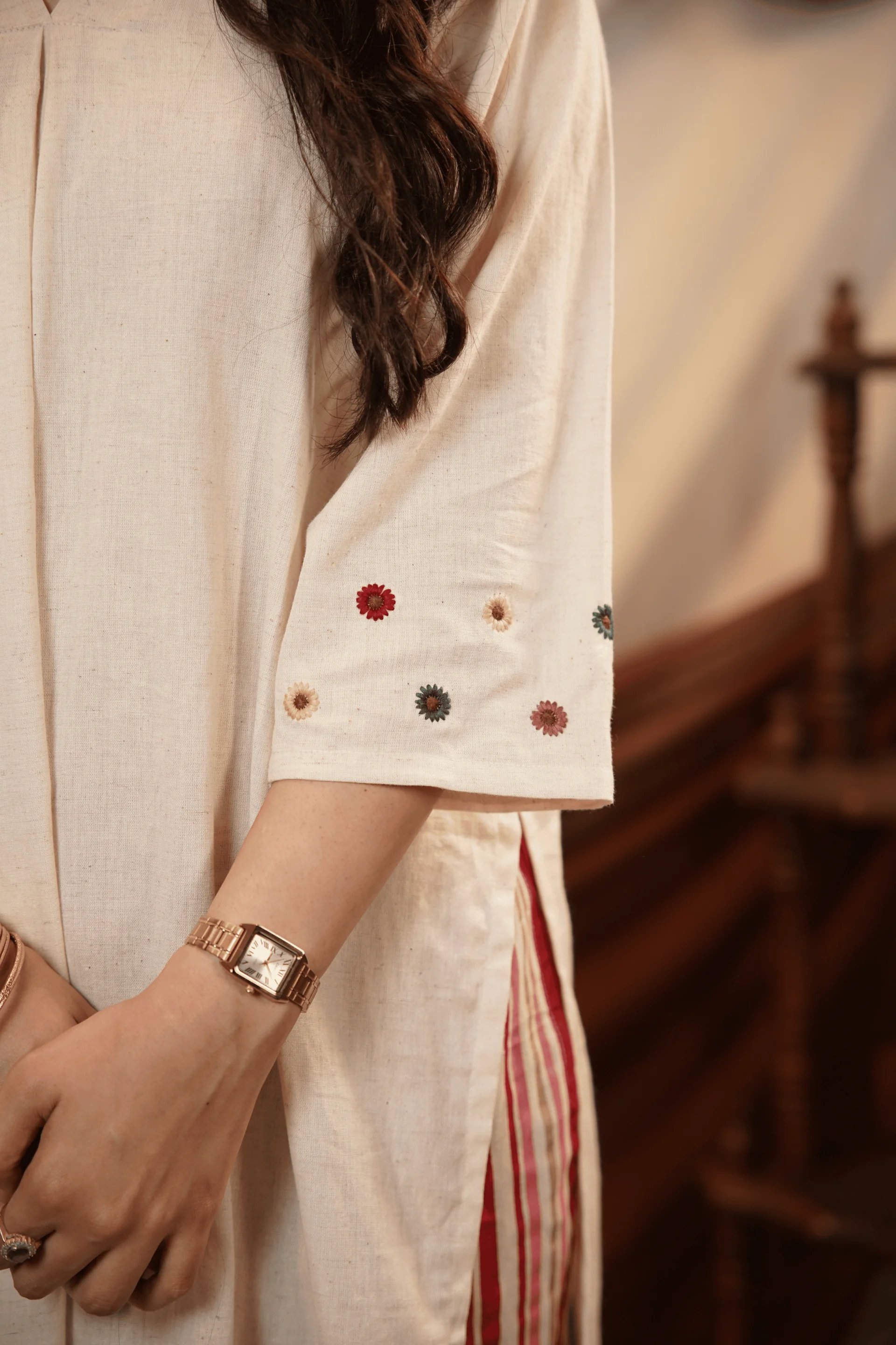 Vasanti Embroidered Kurta Set view 4